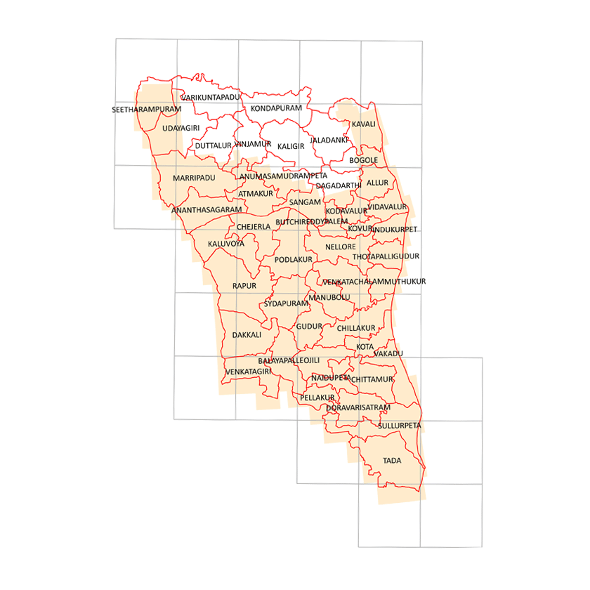 Storm surge inundation map for cyclone with wind speed